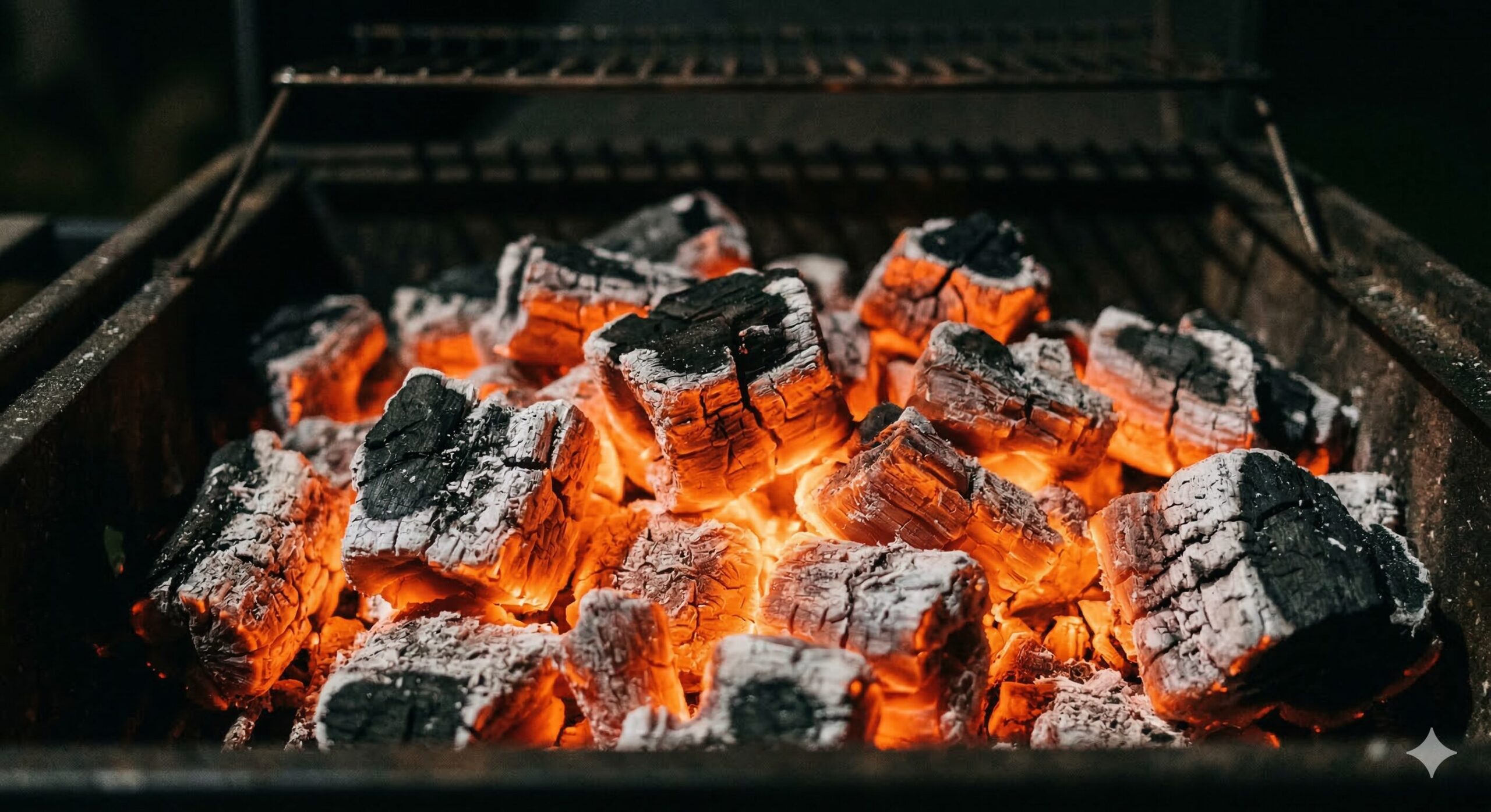 炭火の表面燃焼の様子